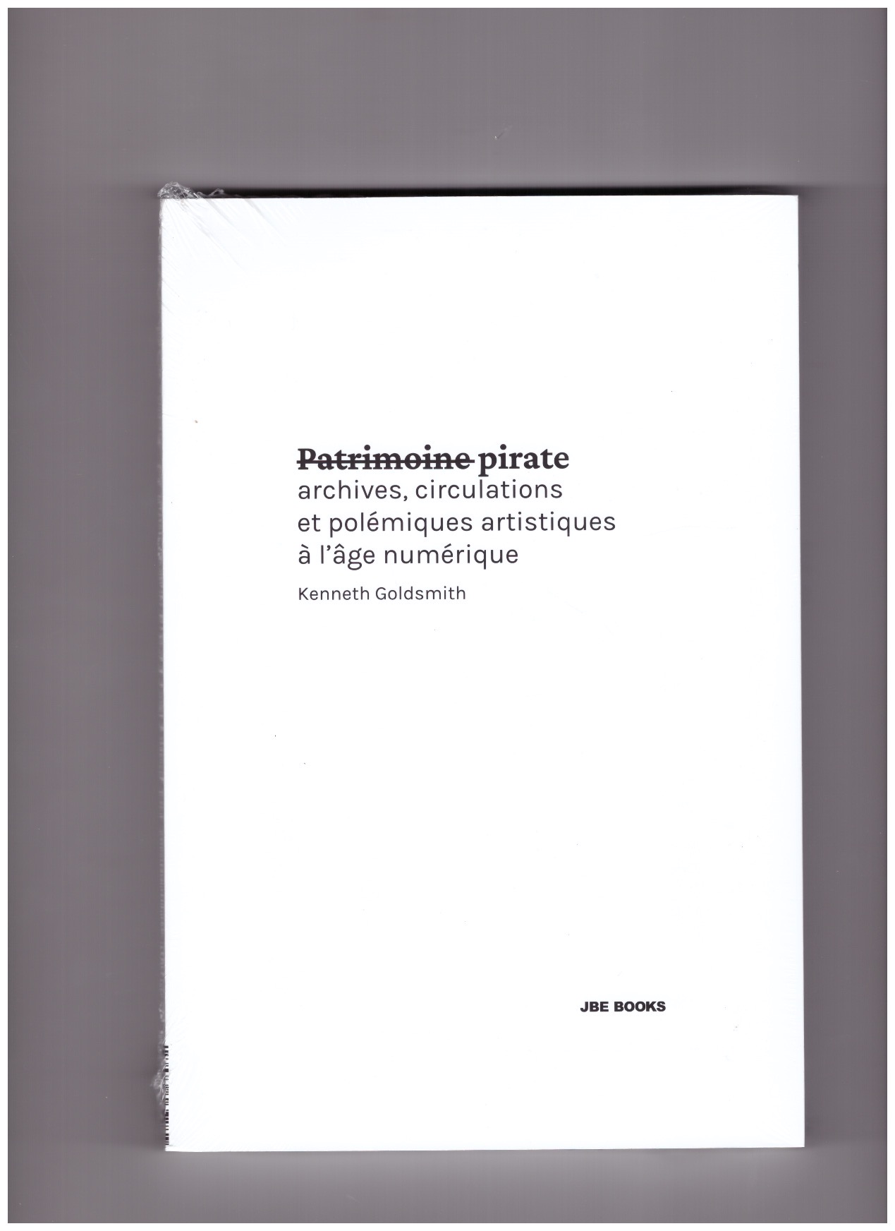GOLDSMITH, Kenneth - Patrimoine pirate. Archives, circulations et polémiques artistiques à l'âge numérique